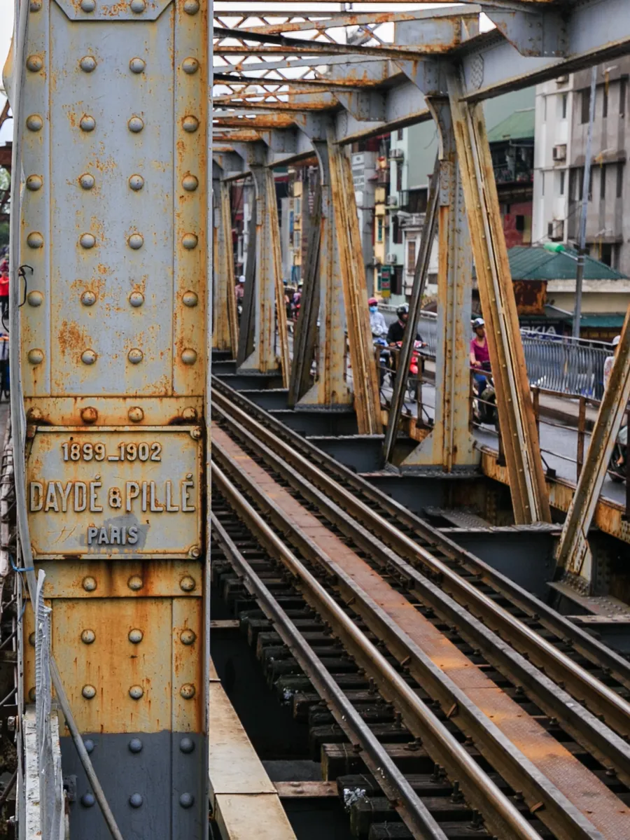 The Long Bien bridge in Hanoi